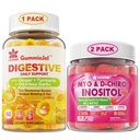 Pacote: Mastigação de gengibre Suplemento chicletes e pastilhas de inositol Ideal 40:1 razão Myo & D-Chiro Inositol