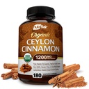 NutriFlair Ceilão Orgânico Canela (100% Certified Organic Ceilão Canela) 1200mg por serviço, 180 Cápsulas - Juntas, Inflamatório, Antioxidante