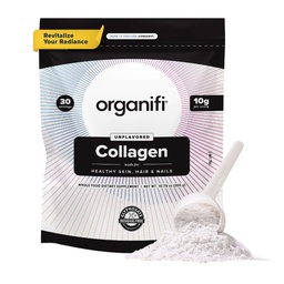 Organifi Colágeno Pó - Cabelo mais cheio, unhas mais fortes, e pele radiante - Recompor e reconstruir o seu corpo - livre de glúten, leite livre, e soja hidrolisado multi colagénio peptídeos, 30 Servings