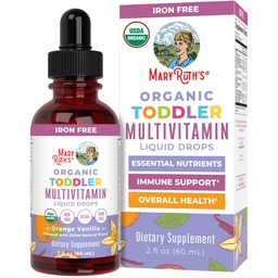 MaryRuth Organics Kids Multivitamin for Toddlers □ USDA Organic □ Toddler Vitaminas Liquid Drops for Kids Ages 1-3 □ Toddler Immune Support & Global Wellness