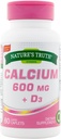 Verdade da Natureza Cálcio 600 mg + D3-60 Caplets revestidos, Embalagem de 2