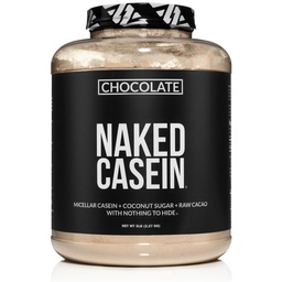 Caseína de chocolate nua - Chocolate Micellar Casein Protein - 5 libras em massa, sem OGM, sem glúten, sem soja, sem conservantes - Estimular o crescimento muscular - Melhorar a recuperação - 60 serviços