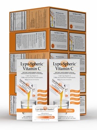 LivOn Laboratories Lypo-Vitamina C esférica – 1.000 mg Vitamina C e 1.000 mg Fosfolipídios Essenciais por Pacote – Liposoma Encapsulado para Absorção Melhorada – Não-GMO(12 caixas,360 pacotes)