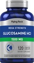 Piping Rock Glucosamine HCL 1500mg • 120 Caplets • Mega-força