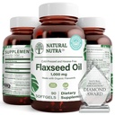 Nutra Natural Orgânico Flaxseed Oil Softgels, promove o crescimento dos cabelos, ajuda na perda de peso, ajuda a aumentar o sistema imunológico, promove saudável Sistema Nervoso & Crescimento do cabelo, Omega 3 6 9, 1000 mg, 90 Softgels