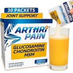 Arthripain – Suporte Conjunto Cartilage Repair Supplement – Clinicamente testado Juice Joint - Alivio de Ligamento Suporte – Glucosamina Chondroitin HSH – Tratamento de Joelho Inchado – Livre de Açúcar – Feito em EUA - 30ct