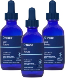 Trace Minerals .Líquido Ionic Boron 6 mg Boron . Suporta metabolismo ósseo normal, função cerebral e articulações . com Ionic Trace Minerals, Magnésio + Cloreto . 144 Servings, 2 fl oz (3 Pack)