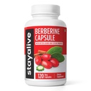 STAY ALIVE Premium Berberine com canela de ceilão, complexo 3-em-1 com extrato de gordura berberina HCL 1200mg & Bitter Gourd, 120 cápsulas, pó de força extra, suplemento sem GMO e sem glúten