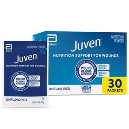 Juven Therapeutic Nutrition Drink Powder Including Collagen Peptides, Amino Acids, and HMB For Wound Healing Support, Unflavovored, 30 Packets