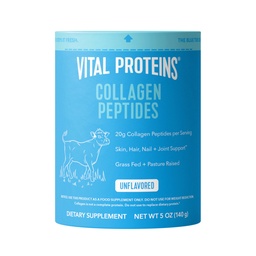 Proteínas vitais Colágeno Peptídeos em pó Suplemento para a pele Hair Nail Joint Health or Support - Colágeno hidrolisado - sem sabor, 7 Servings