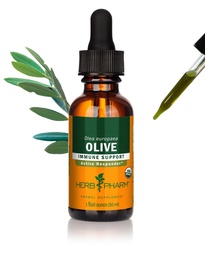 Herb Pharm Certified Olive Leaf Liquid Extract Drops for Imune System Support, 1 Oz