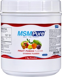 KALA SAÚDE MSMPure Fruit Punch Flakes envernizados envernizados HSH em pó – US-Made HSH para a saúde conjunta, aparência da pele, e Hair & Nail Support – 2,2 lb, Enxofre orgânico