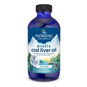 Naturals Nórdicos Óleo de fígado de bacalhau Ártico, sem sabor - 8 oz - 1060 mg Total Omega-3s com EPA & DHA - Coração & Saúde do Cérebro, Imunidade Saudável, Bem-Estar Geral - Não-GMO - 48 Servings