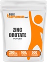 BulkSuplementos.com Pó de Orotato de Zinco - Zinco Minerals Suplemento, para suporte imunológico - Gluten Free, 200mg por serviço, 100g (3,5 oz) (Pacote de 1)