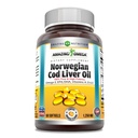 Incrível Omega Norueguês Bacalhau Óleo de fígado 1250 Mg Softgels Suplemento □ Omega-3, EPA, DHA, Vitamina A, Vitamina D & Vitamina E (Orange □ 60 Contagem)