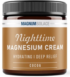 Creme de magnésio – Loção de magnésio noturna – Aplicar em Pernas, Nádegas, Braços ou tórax – Cloreto de magnésio tópico – EUA Feito e seguro para crianças (Cocoa)