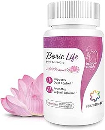 NutraBlast Ácido Bórico Supositórios Vaginais - 100% Pure Made in USA - Boric Life Intimate Health Support (30 Contagem)