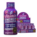 Vitamina Energia B12 11,000% Extra força Energia Shot Pink Berry 12 Pack, 260mg Cafeína Natural, B12 & B6, Foco Nootrópico, Vitalidade, Açúcar Zero, Sem glúten, Vegan, Kosher, 1,93 fl oz