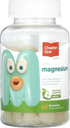 Capítulo Um Gummies Magnésio para Crianças e Adultos - Natural Calm Gummies - Calm Magnésio Citrato - Suplementos de função óssea e muscular para Crianças e Adultos - Suporte de humor, Kosher Apple Flavor (60)
