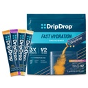 DripDrop Hydration Packets - Pacote de variedades tropicais - Eletrólitos de serviço único em pó Mistura de bebida - Mango, Açaí, Passion Fruit, Piña Colada - Non-GMO, Gluten Free, Vegan - 32 Sticks