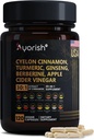 Ceilão Canela Cápsula 30:1 Extrair Equivalente a 9000mg □ Turmeric, Ginseng, Apple Cider Vinagre Berberine Plus Bitter Melon Gymnema, Kutki, Chirata 120 Veg Cápsulas – 60 dias de Fornecimento