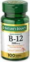 Vitamina B-12 da recompensa da natureza 500 mcg, 100 contagem (Pacote de 2)
