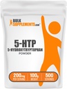 BulkSuplements.com 5-HTP Pó - 5-Hydroxytryptophan, 5 HTP Suplemento - 5-HTP 200mg, Mood Support Supplement - Gluten Free, 200mg por serviço, 100g (3,5 oz) (Pacote de 1)