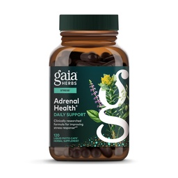 Gaia Herbs Adrenal Health Daily Support - Suplemento de ervas com Ashwagandha, Holy Basil & Schisandra - Ajuda a manter níveis de energia saudável e estresse* - 120 Vegan líquido Phyto-Capsules (fornecimento de 120 dias)