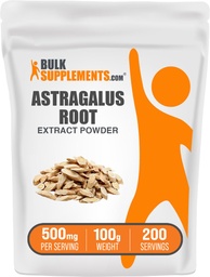 BulkSuplementos.com Extrato de Astragalus em pó - Astragalus Raiz em pó, Suplemento de ervas - Vegan & Gluten Grátis, 500mg por serviço, 100g (3,5 oz) (Pack of 1)
