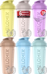 VELOMIX -6 PACK- 28 oz Protein Shaker Garrafa para Misturas de Proteínas - 6x Wire Whisk (Série Pastel Power)