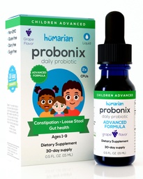 Humarian Probonix Probióticos Líquidos Avançados para Crianças 30 lbs e para cima - 8-Strain Kids Probiótico Drops para Fortificar a Saúde Gut, Imunidade e Mais - 30-Dia de Fornecimento - Saboroso sabor de uva