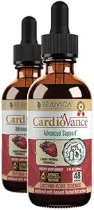 Rejuvica Health CardioVance - Suplemento de suporte cardíaco - Entrega líquida para melhor absorção - Hawthorne, Hibiscus, Arjuna, Folha de Olive & More!