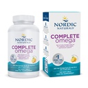 Nordic Naturals Complete Omega, Lemon Flavor - 120 Gels macios - 565 mg Omega-3 - EPA & DHA com adicionado GLA - Pele saudável, cognitiva, humor positivo - Não-GMO - 60 Servings