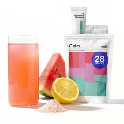 Calm Drink Mix - Relaxação Ajuda com Magnésio, Ashwagandha, L-Theanina, & Vitamina D - Suporta regulamento de cortisol e humor para homens e mulheres - Melancia Limonada Sabor 28 Sticks