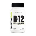 NutraBio Metil B-12 Suplemento Vitamina, 2000mcg – Promove Saúde Celular e Bem-Estar, 90 Cápsulas Vegetais