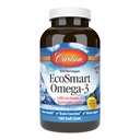 Carlson - EcoSmart Omega-3, 1000 mg Omega-3s, Fonte Sustentável, Saúde do Coração, Função Cérebro & Suporte Visão, Lemon, 180 Softgels