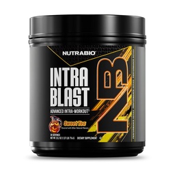NutraBio Intra Blast Bcaa Powder Amino Acid Supplement, Electrolyte & Hydration Blend, Intra, Pré-Aperfeiçoamento e recuperação muscular, 20g Eaaa Amino Acids Powder, 5g Glutamina- Doce Chá, 30 Servindo
