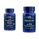 Extensão de vida Super Omega-3 Plus EPA / DHA óleo de peixe, Lignans Sésamo e vitamina D3 125 mcg (5000 UI), Saúde Óssea, Desempenho Cérebro