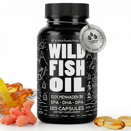 Wild Foods Omega 3 Fish Oil Supplement, 120 cápsulas (1 pk)