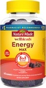 Natureza Feita Wellblends EnergiaMAX Gummies, Cafeína de ação rápida, CoQ10 & Vitamina B12 1000mcg, Vitaminas Gummy de apoio energético, 40 Gummies