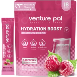Venture Pal Sugar Free Electrolyte Powder Packets - Liquid Daily IV Drink Mix for Rapid Hydration & Party Recovery (Rápido Hydration & Party Recovery) 5 Vitaminas e 7 Eletrolitos Keto Friendly