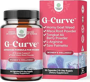 Naturezas Craft G Curve Horny Goat Weed for Women - revigorante mistura feminina com Maca Root Feminino e Tribulus Terrestris Enhanced Energy Mood Desempenho