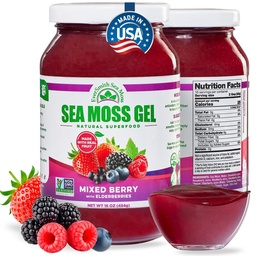Wildcrafted Irish Sea Moss Gel □ Made in USA Rich in Vitaminas & Minerals □ Sea Moss Gel Raw □ Suplemento Nutricional