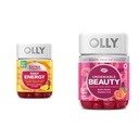 OLLY extra força energia diária Gummy, Cafeína livre, 1000mcg Vitamina B12, CoQ10, Goji Berry & Indeniable beleza Gummy, para cabelo, pele, unhas, Biotina, Vitamina C, queratina, Chewable Suplemento