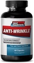 Suplementos Resveratrol - pílulas antirrugas - previne o envelhecimento prematuro de células, suplemento antienvelhecimento, ácido alfa lipoico, colágeno, Aloe Vera Gel, ácido hialurônico, alcaçuz, 1 frasco 60 cápsulas