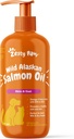 Zesty Paws Wild Alaskan Salmon Oil para cães e gatos- pele e casaco de suporte, Omega 3 Suplemento para animais de estimação, 16 onças, Bomba Top