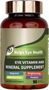 Vitamina ocular e suplemento mineral com Lutein, Zeaxanthin, Suporta Strain ocular, Visão Saúde para adultos com vitaminas C & E, Vitamina Vegan olho