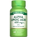 Nature's Truth Alpha Lipoic Acid 600mg mais Biotin Optimizer .60 Cápsulas .