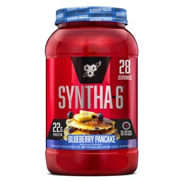 BSN SINTHA-6 Premium Protein Powder com 6g de fibra, Whey Protein, Micellar Casein, Milk Protein Isolate Blend, 5g Fat, Blueberry Pancake, 28 Servings (Packaging May Vary)