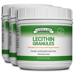 Suplemento de grânulos de lecitina de soja natural Lecithin Powder é uma excelente fonte de Phosphatidyl Choline, suporte de lactação, função imunitária e suporte saúde cerebral, 16 onças
